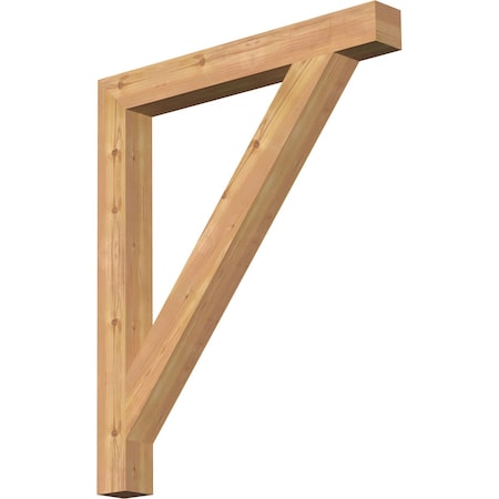 Ekena Millwork Traditional Block Smooth Bracket, Western Red Cedar, 3 1/2"W x 32"D x 38"H BKT04X32X38TRA05SWR